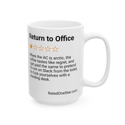 RETURN TO OFFICE - REGRET - WHITE MUG