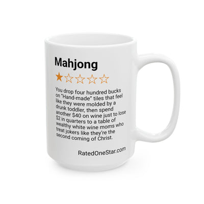 MAHJONG - PLASTIC SHIT MADE IN CHINA - WHITE MUG
