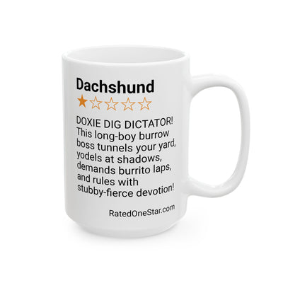 DOGS - DACHSHUND - WHITE MUG