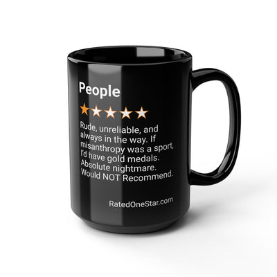 PEOPLE - RUDE - BLACK MUG