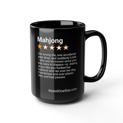MAHJONG - BAD PASSES - BLACK MUG