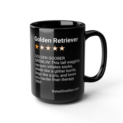 DOGS - GOLDEN RETRIEVER- BLACK MUG
