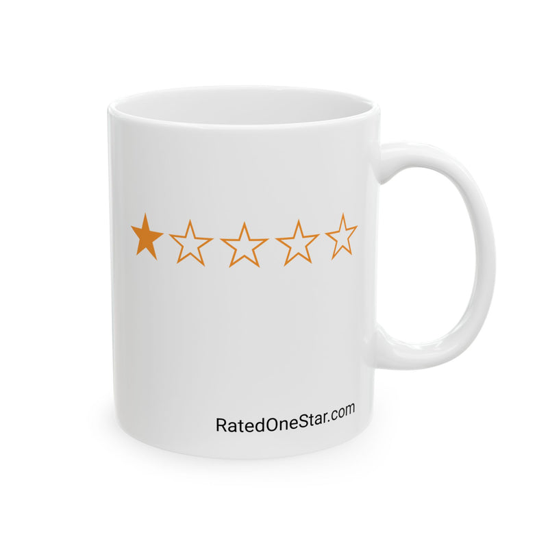 RATED ONE STAR - WHITE MUG