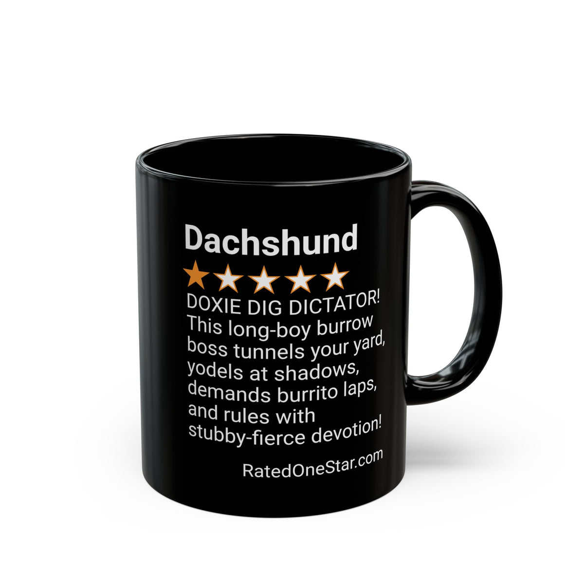 DOGS - DACHSHUND - BLACK MUG