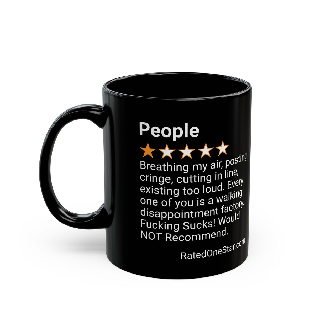 PEOPLE - POSTING CRINGE - BLACK MUG