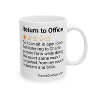RETURN TO OFFICE - PROTEIN FARTS - WHITE MUG