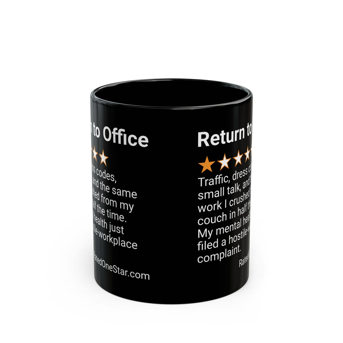RETURN TO OFFICE - TRAFFIC - BLACK MUG