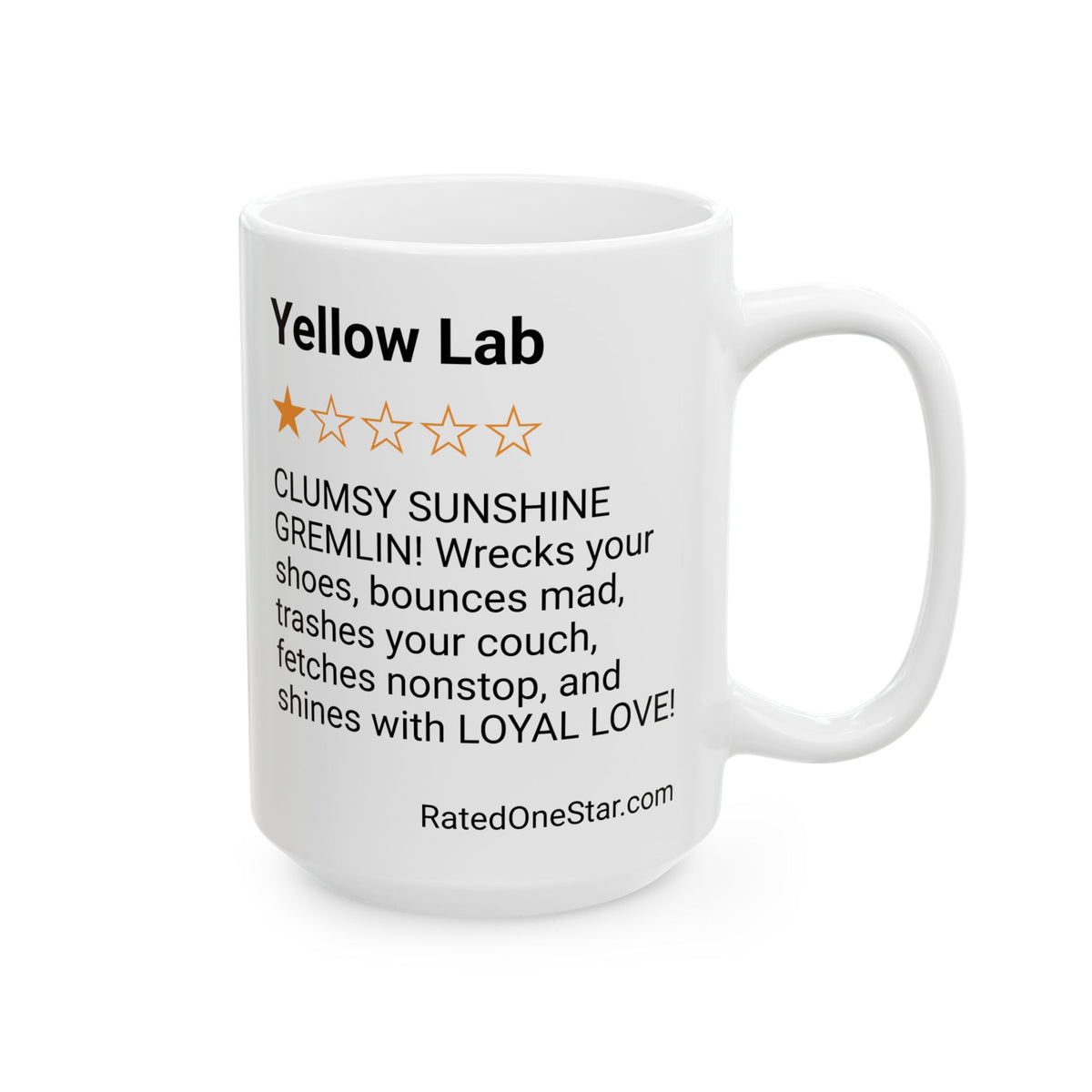 DOGS - YELLOW LAB  - WHITE MUG