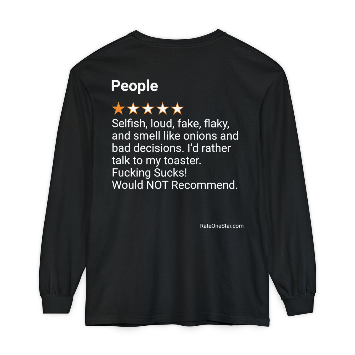 PEOPLE - SELFISH - BACK PRINT