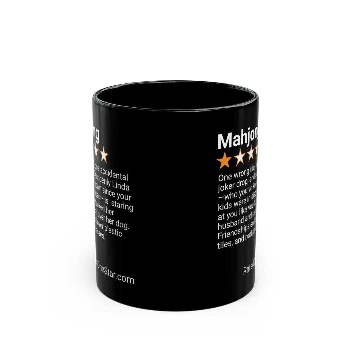 MAHJONG - BAD PASSES - BLACK MUG