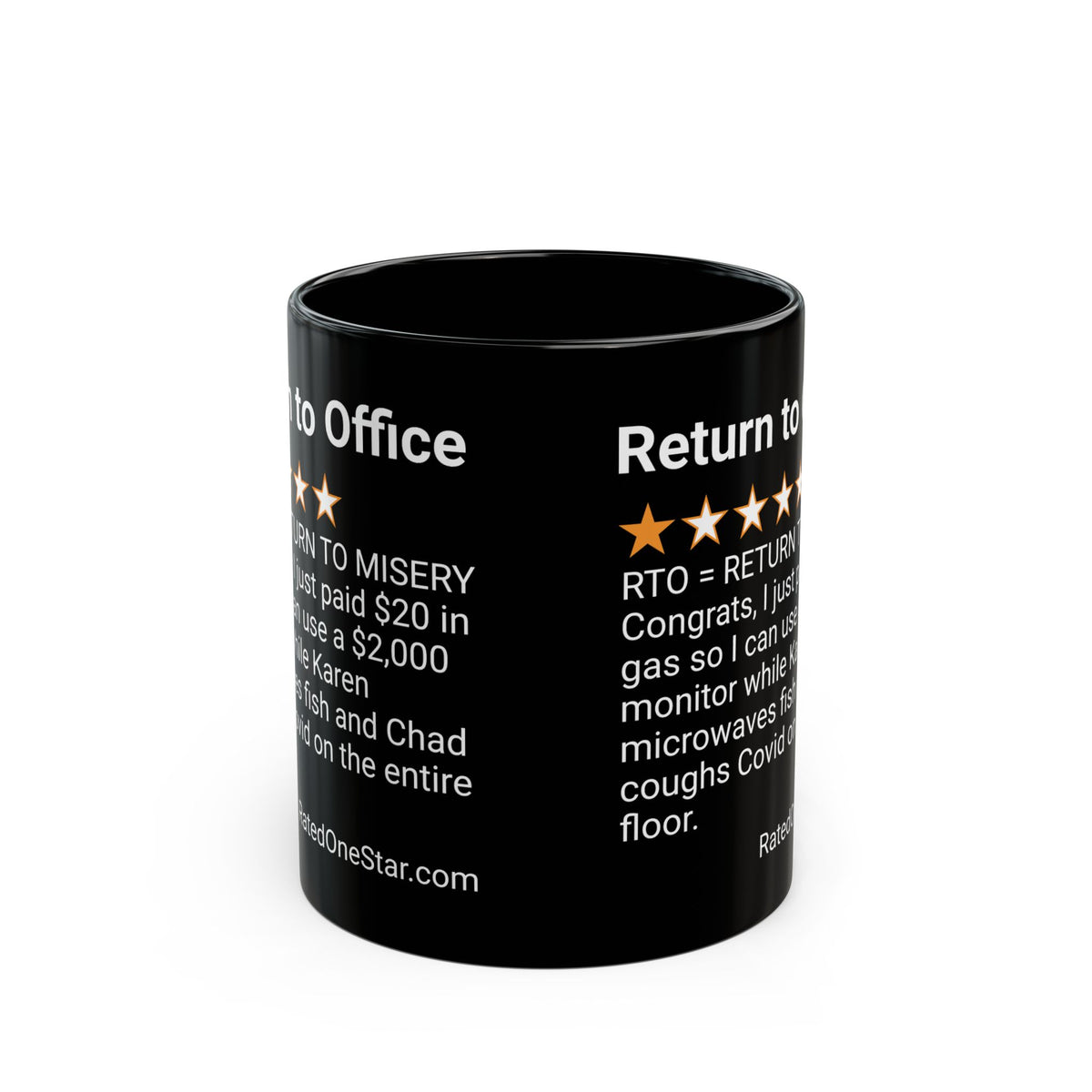 RETURN TO OFFICE - MICROWAVE FISH - BLACK MUG