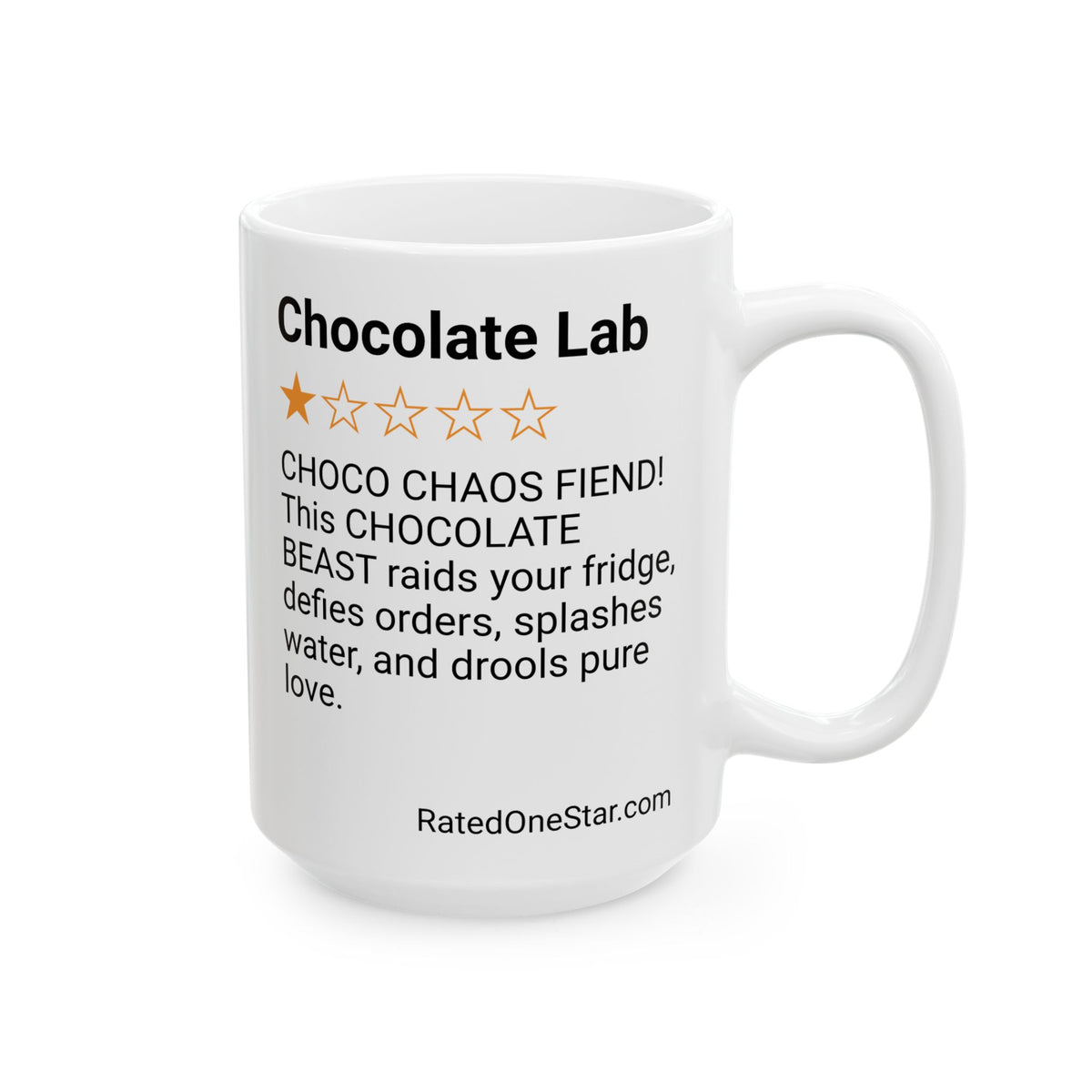 DOGS - CHOCOLATE LAB - WHITE MUG
