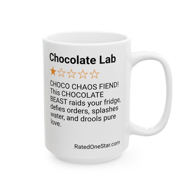 DOGS - CHOCOLATE LAB - WHITE MUG