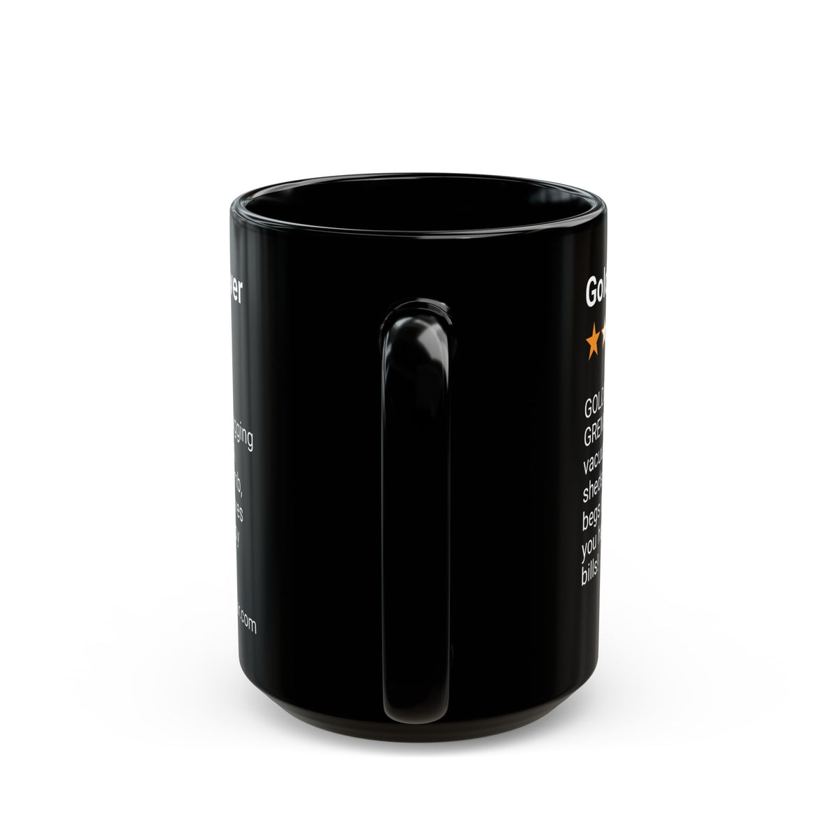 DOGS - GOLDEN  RETRIEVER- BLACK MUG