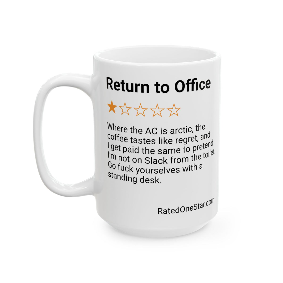 RETURN TO OFFICE - REGRET - WHITE MUG