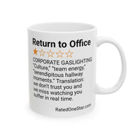 RETURN TO OFFICE - GASLIGHTING - WHITE MUG
