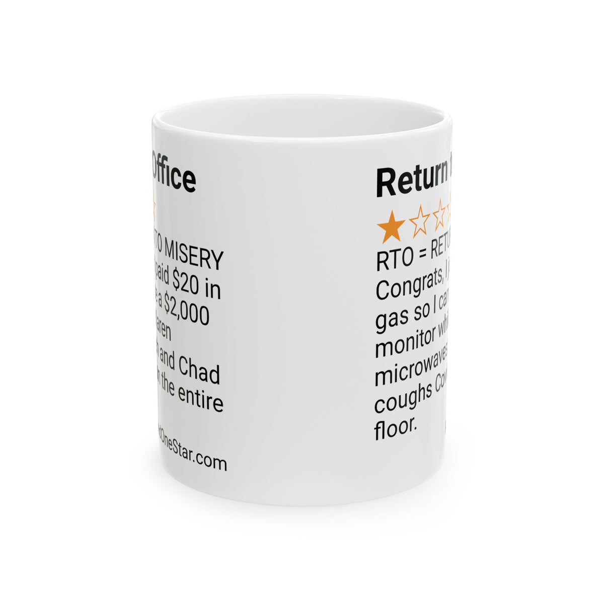 RETURN TO OFFICE - MICROWAVE FISH - WHITE MUG