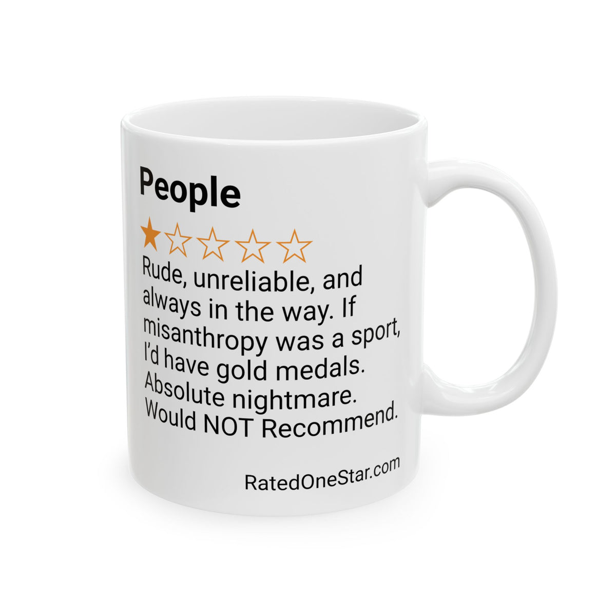 PEOPLE - RUDE - WHITE MUG