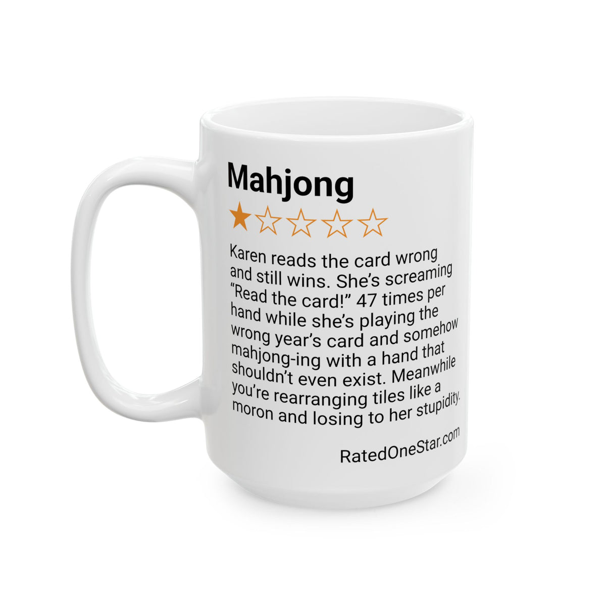 MAHJONG - READ THE CARD - WHITE MUG
