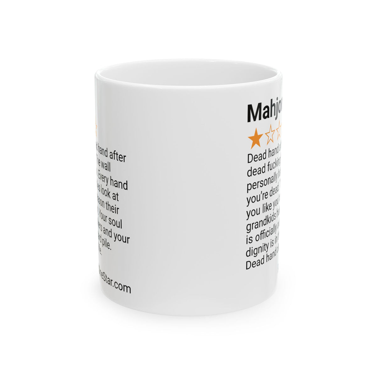 MAHJONG - DEAD HAND - WHITE MUG