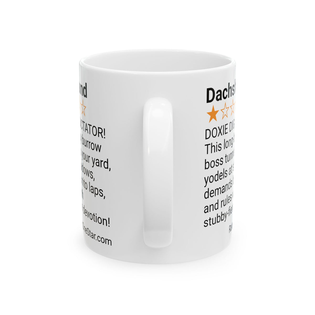 DOGS - DACHSHUND - WHITE MUG