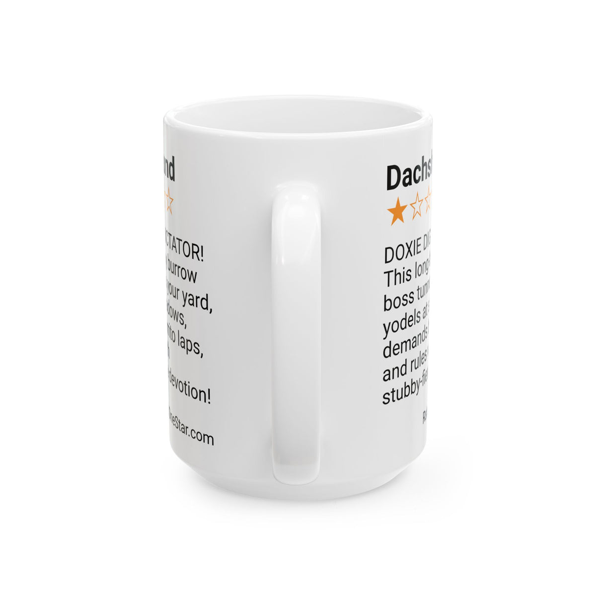 DOGS - DACHSHUND - WHITE MUG