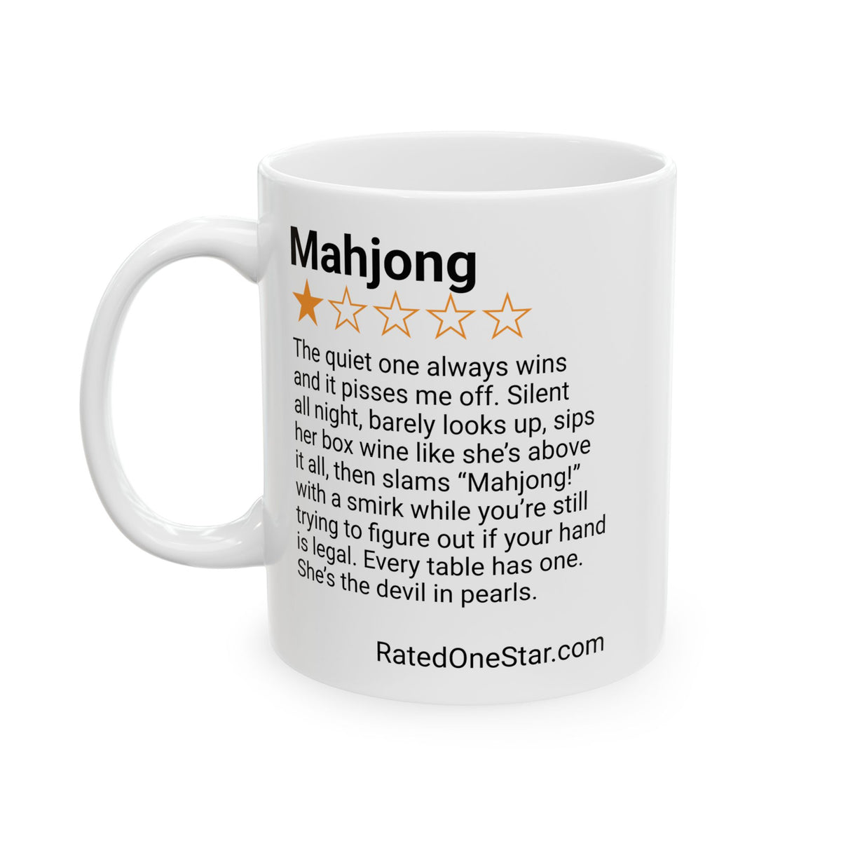 MAHJONG - QUIET ONE - WHITE MUG