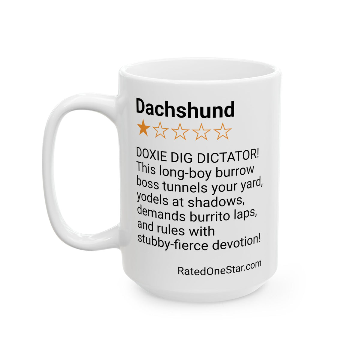 DOGS - DACHSHUND - WHITE MUG
