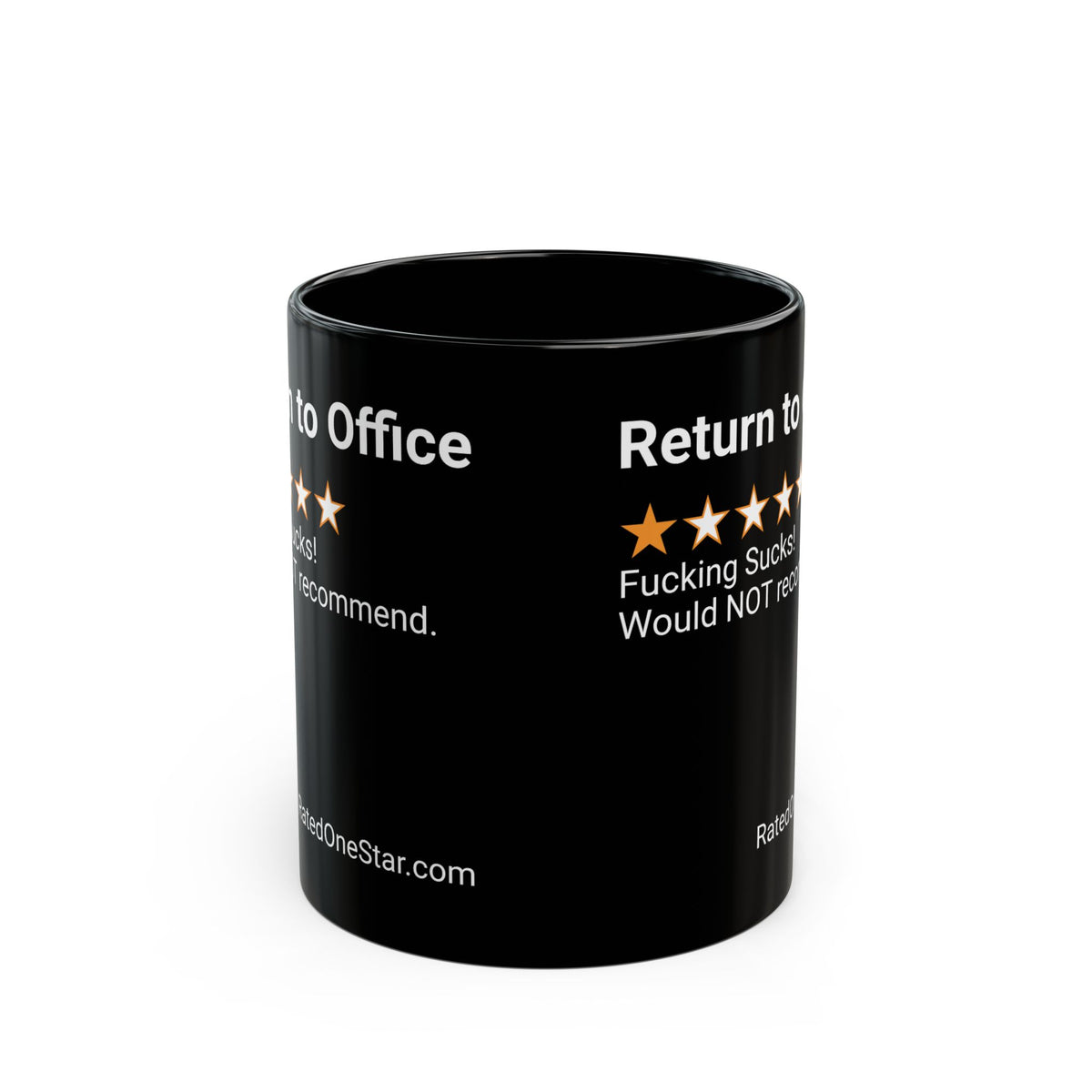 RETURN TO OFFICE - BLACK MUG