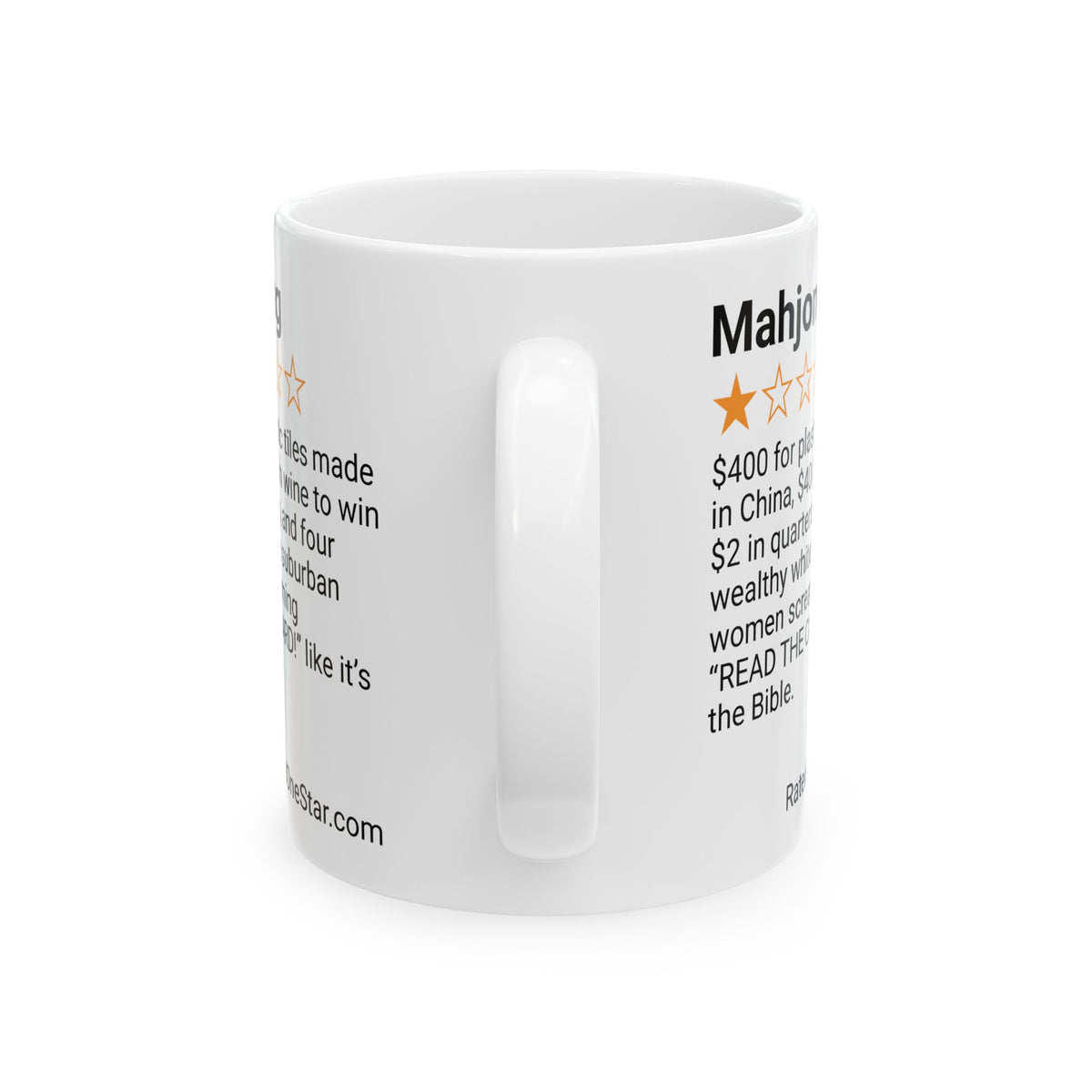 MAHJONG - BIBLE - WHITE MUG