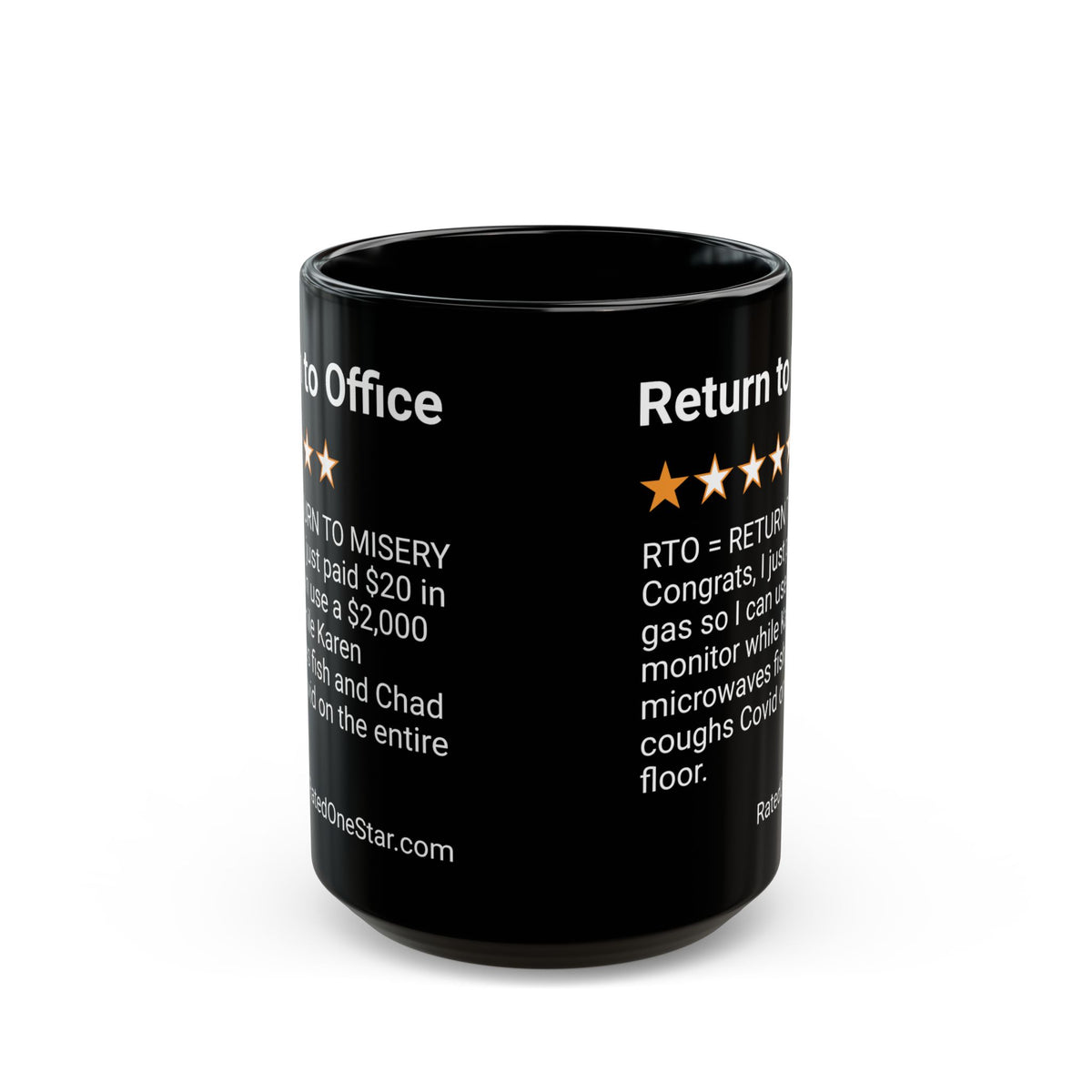 RETURN TO OFFICE - MICROWAVE FISH - BLACK MUG