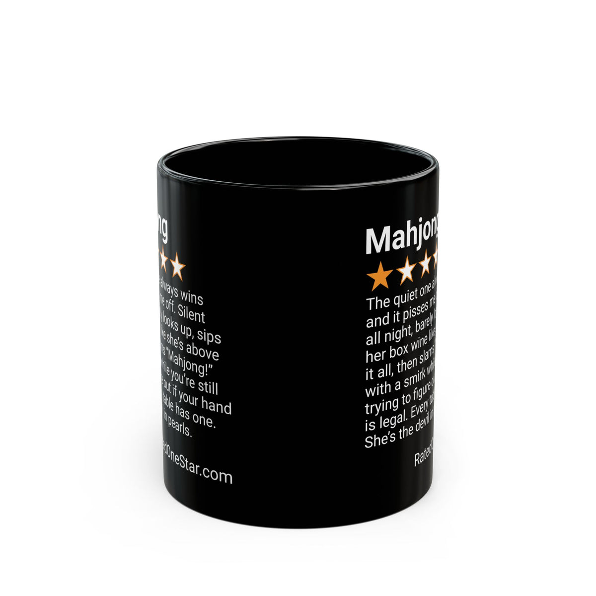 MAHJONG - QUIET ONE - BLACK MUG