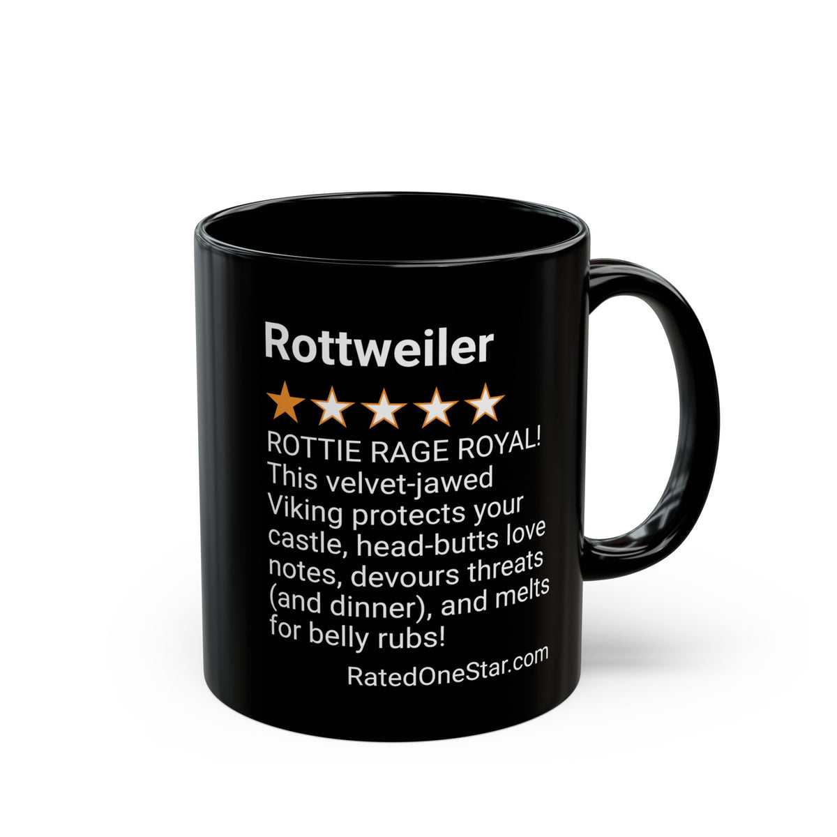 DOGS - ROTTWEILER - BLACK MUG