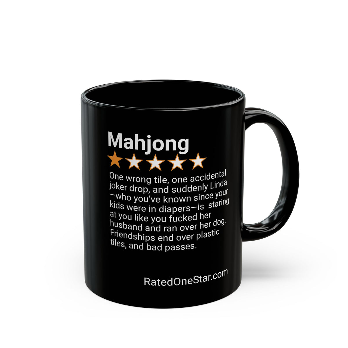MAHJONG - BAD PASSES - BLACK MUG