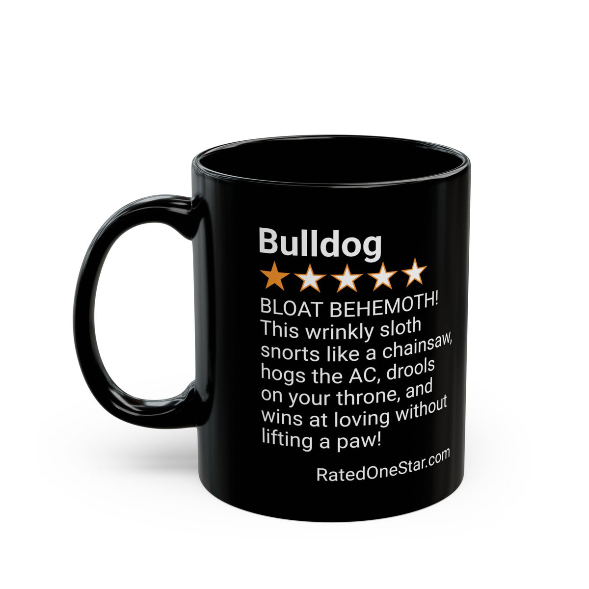 DOGS - BULLDOG - BLACK MUG