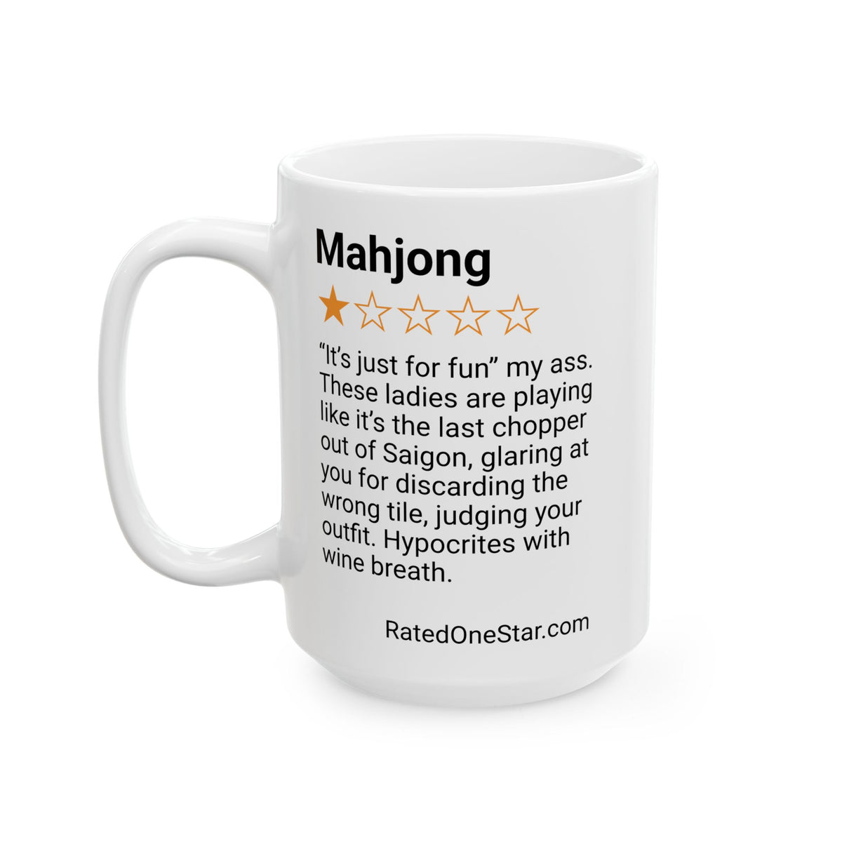 MAHJONG - JUST FOR FUN - WHITE MUG