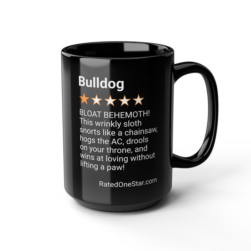 DOGS - BULLDOG - BLACK MUG