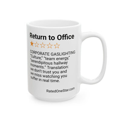 RETURN TO OFFICE - GASLIGHTING - WHITE MUG