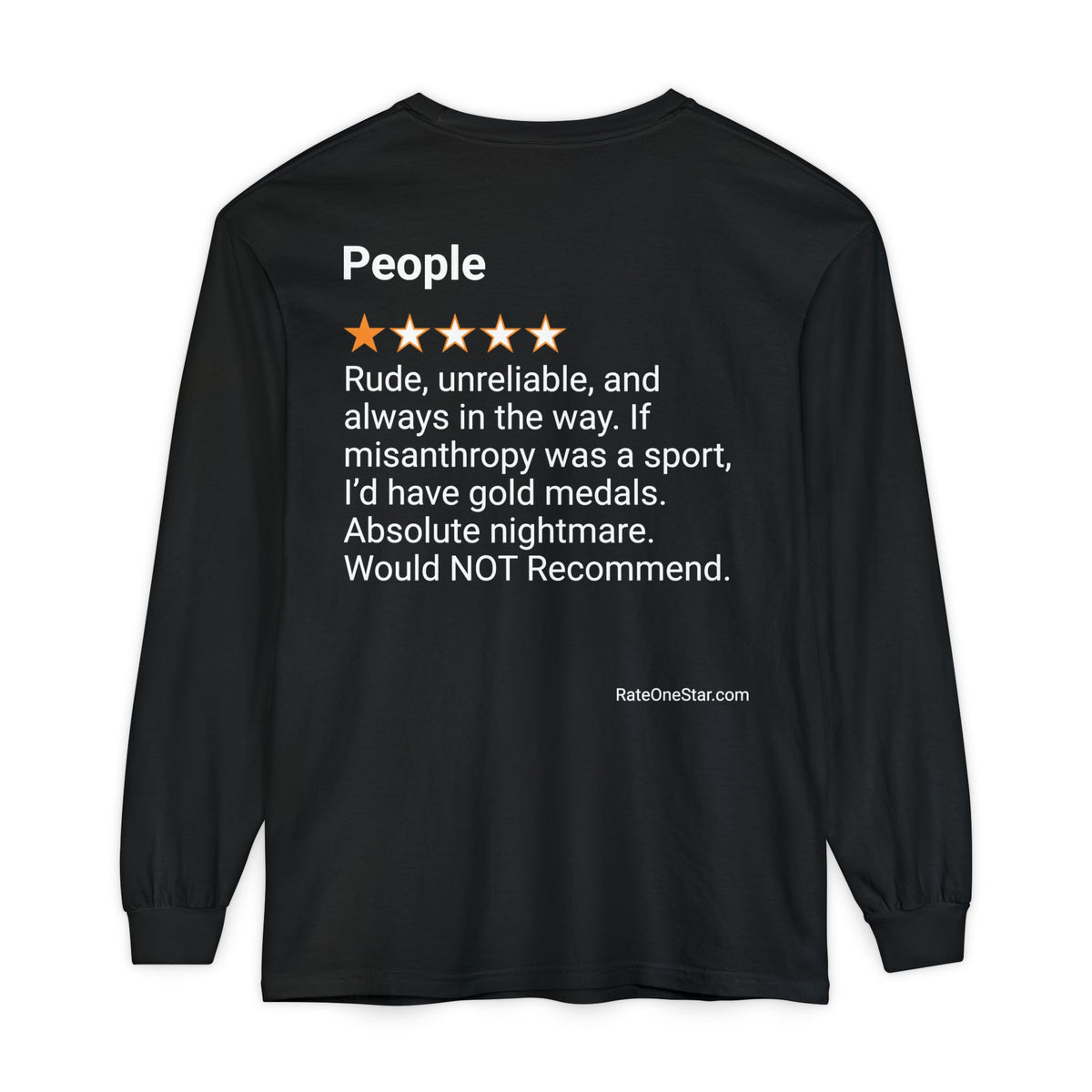 PEOPLE - RUDE - BACK PRINT