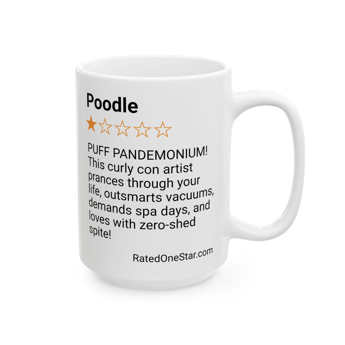 DOGS - POODLE - WHITE MUG
