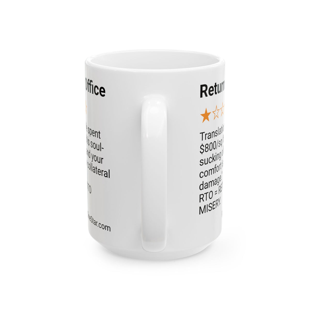 RETURN TO OFFICE - SOUL SUCKING - WHITE MUG