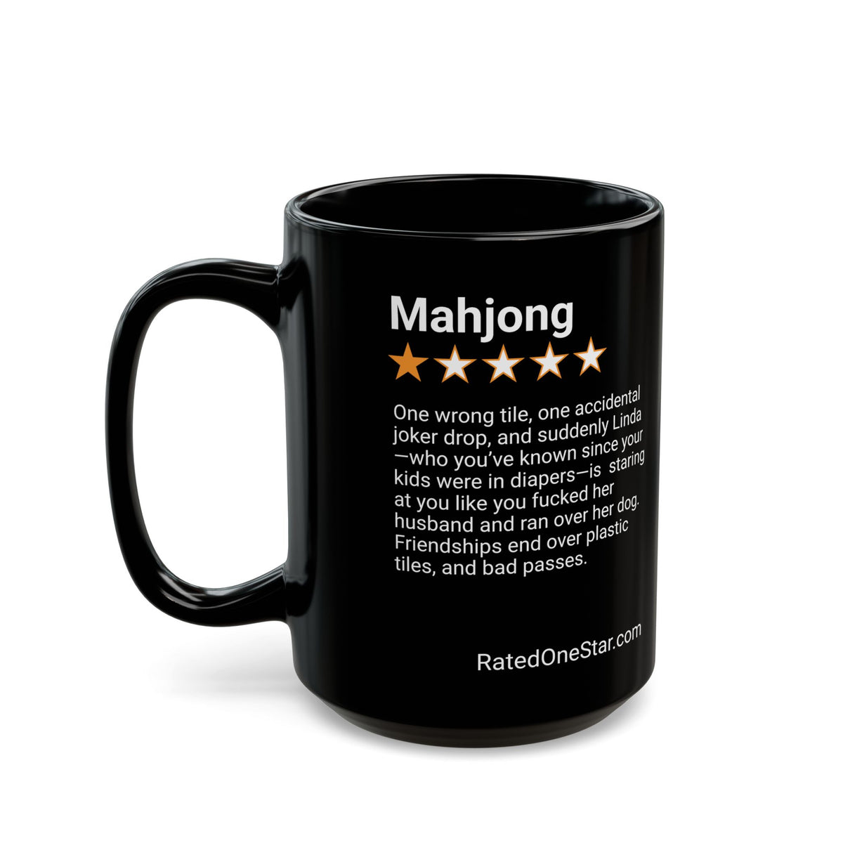 MAHJONG - BAD PASSES - BLACK MUG