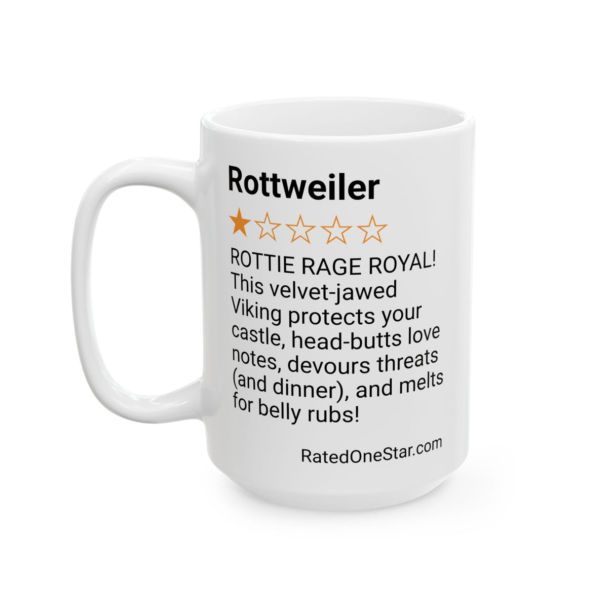 DOGS - ROTTWEILER - WHITE MUG