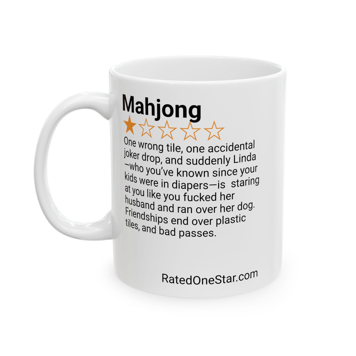 MAHJONG - BAD PASSES - WHITE MUG