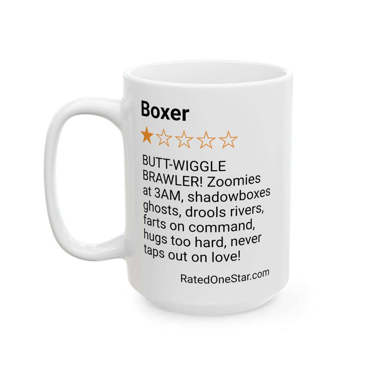 DOGS - BOXER - WHITE MUG