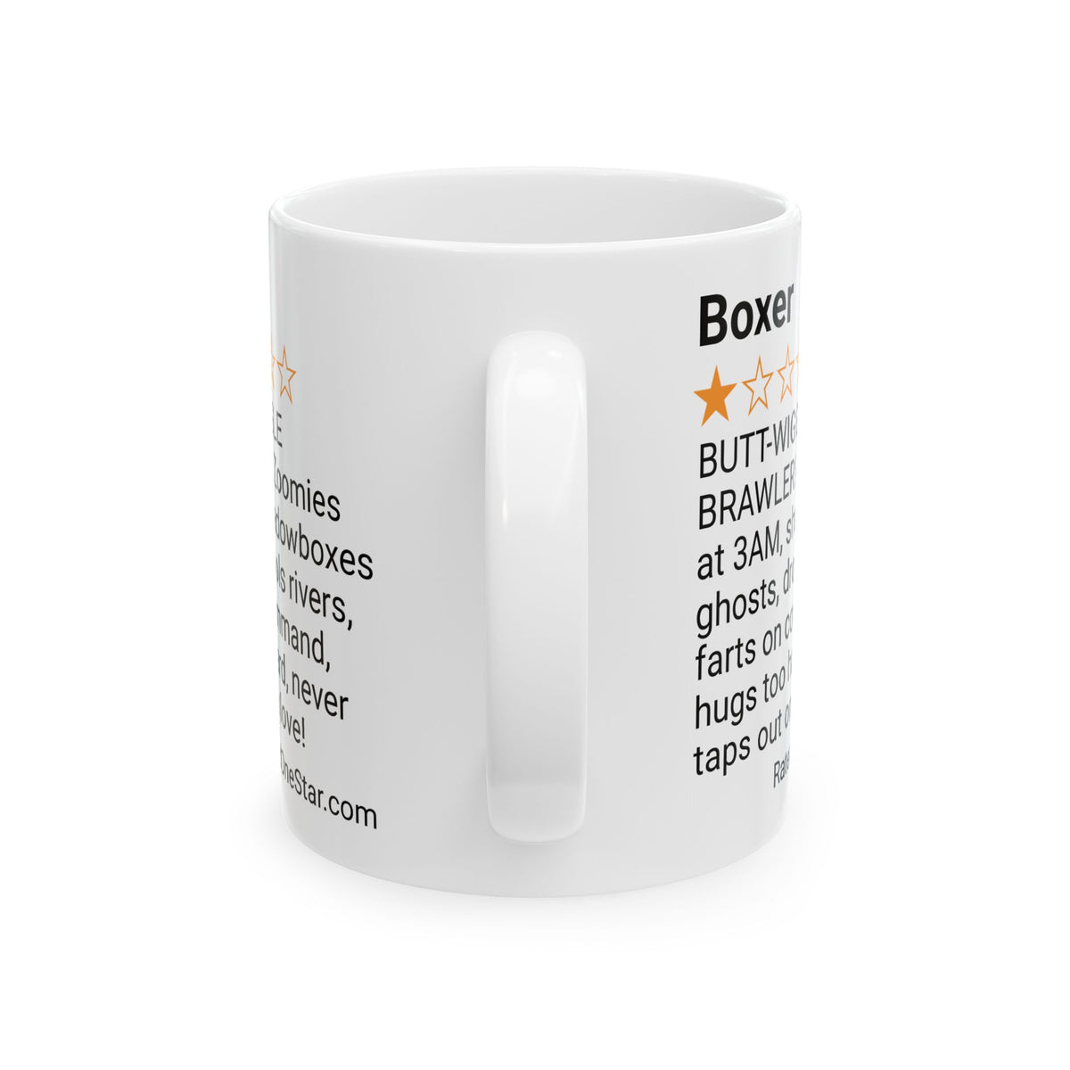 DOGS - BOXER - WHITE MUG