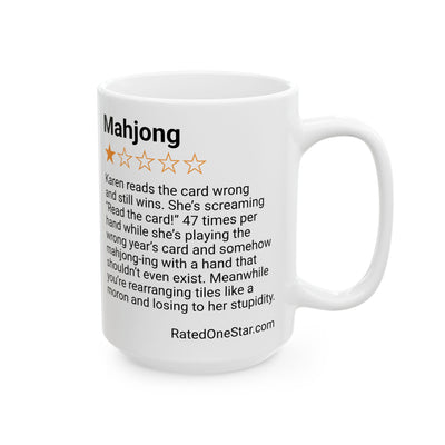 MAHJONG - READ THE CARD - WHITE MUG