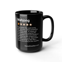 MAHJONG - READ THE CARD - BLACK MUG