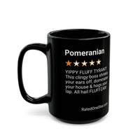 DOGS - POMERANIAN - BLACK MUG