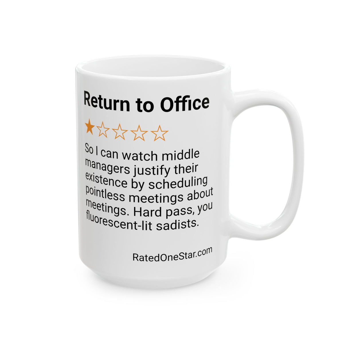 RETURN TO OFFICE - MIDDLE MANAGER - WHITE MUG